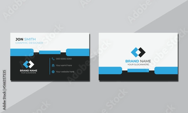 Obraz Creative unique business card design, Horizontal and vertical layout.