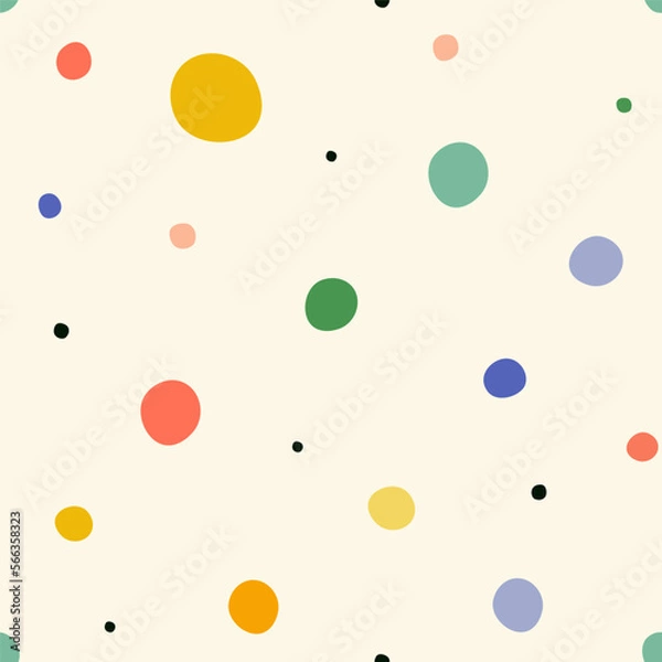 Fototapeta Seamless abstract pattern with random dots