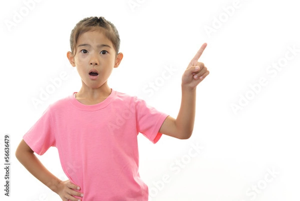 Fototapeta 指差す女の子