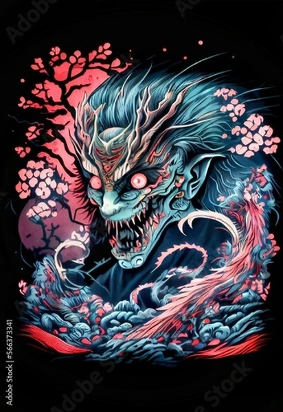 Fototapeta Generative AI abstract render of a mythical creature