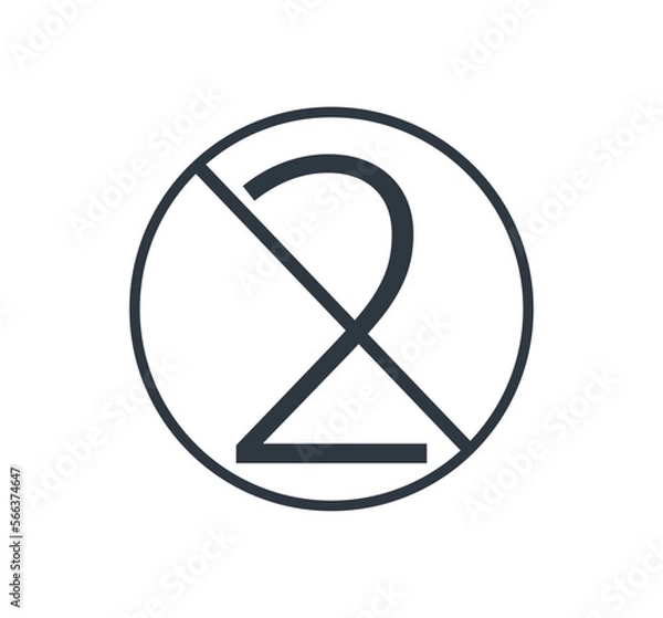 Obraz Single-use medical devices symbol. 