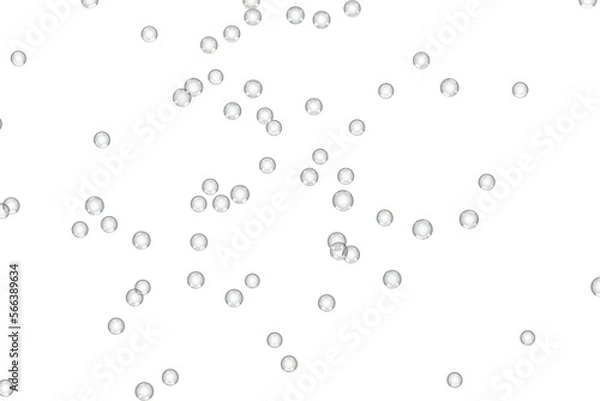 Fototapeta Soap bubbles isolated cut out on  transparent background