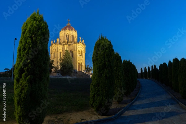 Obraz Pantheon of the Duchess of Sevillano Guadalajara at dusk , Spain