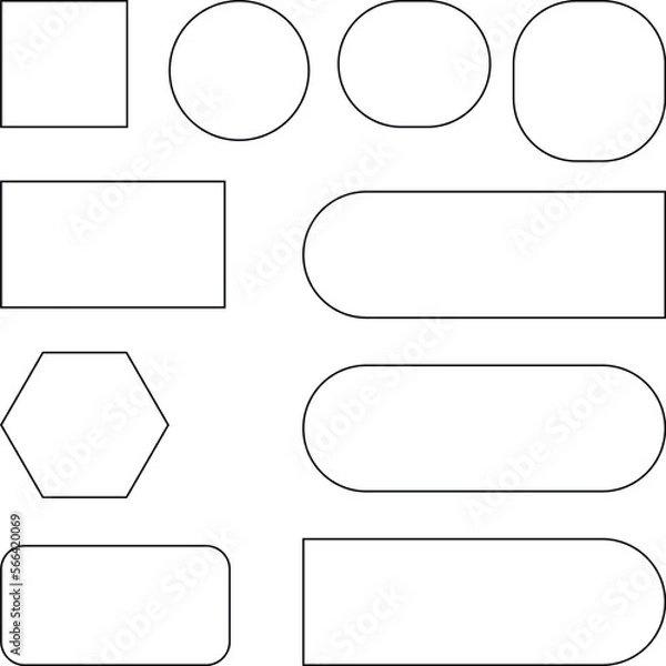 Obraz Geometric Shapes on white background