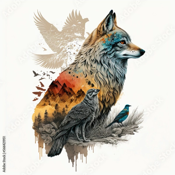 Obraz Spirit Animals, Generated, AI, Generated AI