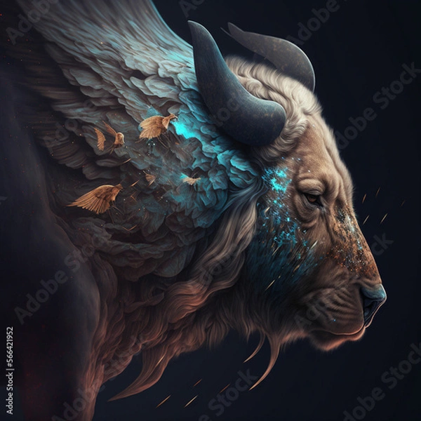 Obraz Fantasy Buffalo, Generated, AI, Generated AI