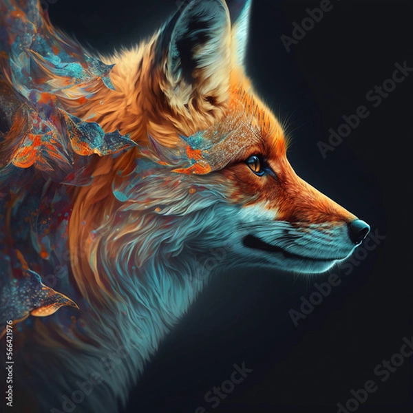 Obraz Surreal Fox, AI Generated, Generated, AI