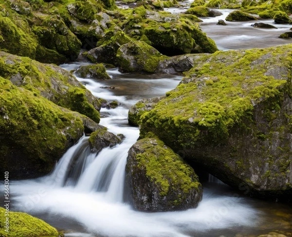 Obraz the mountain stream in norway.