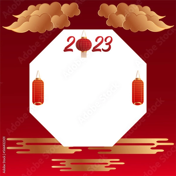 Obraz premium vector l chinese template empty space imlek new year
