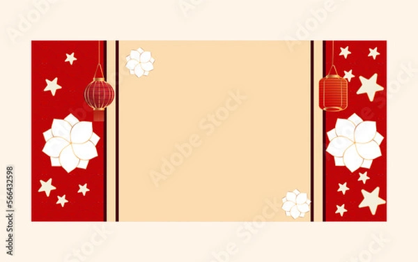 Obraz premium vector l chinese template empty space imlek new year