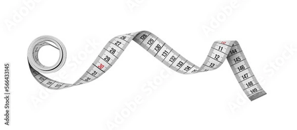 Fototapeta Measuring tape isolated on a transparent background