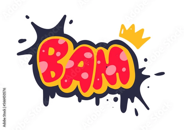 Fototapeta bam graffiti text effect