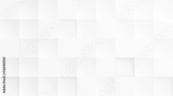 Obraz Abstract 3d modern square background. White and grey geometric pattern texture. vector art illustration