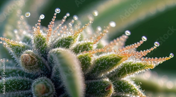 Obraz The Beauty of Trichomes: A Close-up Look at Cannabis Flowers
