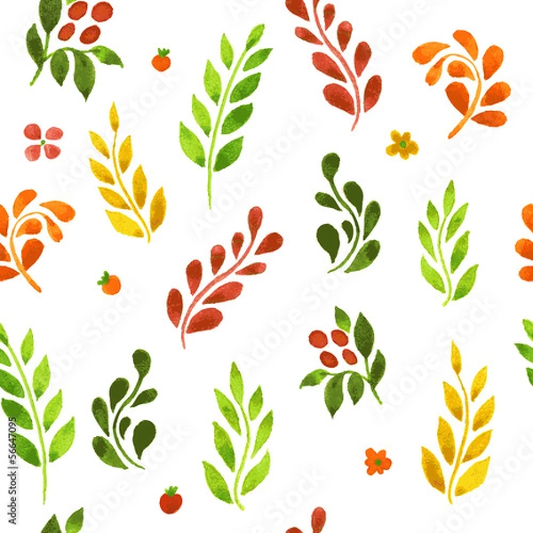 Fototapeta Autumn leafs pattern