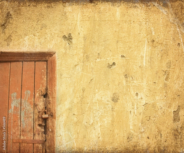 Fototapeta grunge door background with space for text