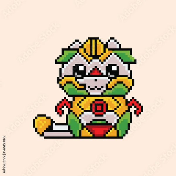 Fototapeta vector cat character in robot costume 