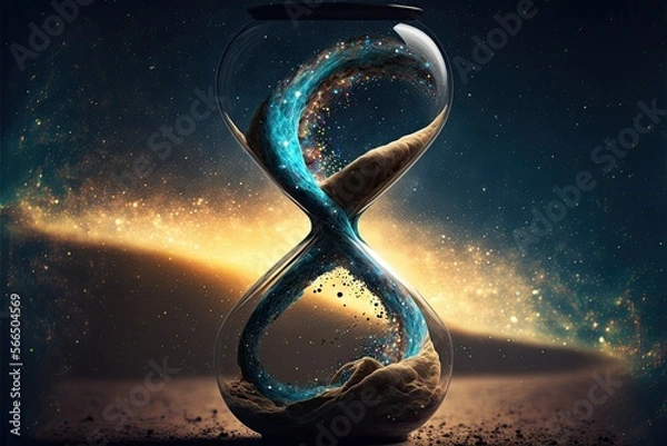 Obraz Exploring the Mysteries of Time and Space in the Infinite Universe Generative AI