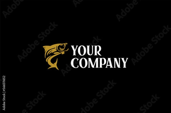 Obraz Fish Logo Vector Design Icon Vintage