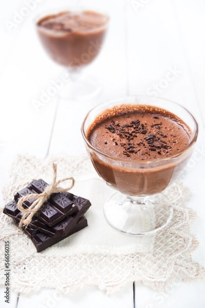 Obraz Dark and delicate chocolate mousse