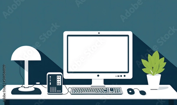 Obraz computer with screen