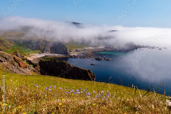 Fototapeta Mull of Oa, Islay, beautiful view view from cliff top over rocky shore.
