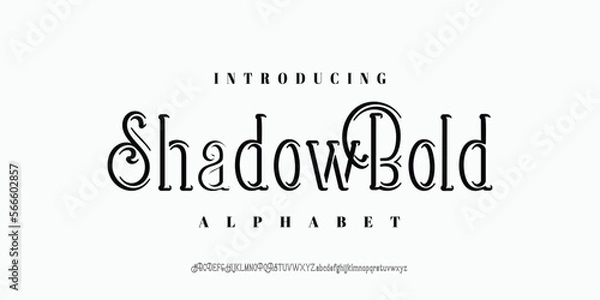 Fototapeta Abstract Fashion font alphabet. Minimal modern urban fonts for logo, brand etc. Typography typeface uppercase lowercase and number. vector illustration
