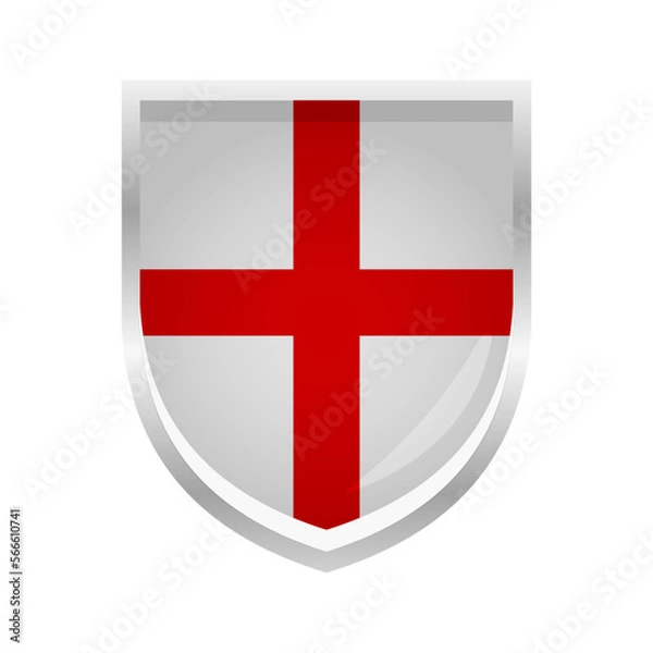 Obraz England Flag Badge Shield Shape
