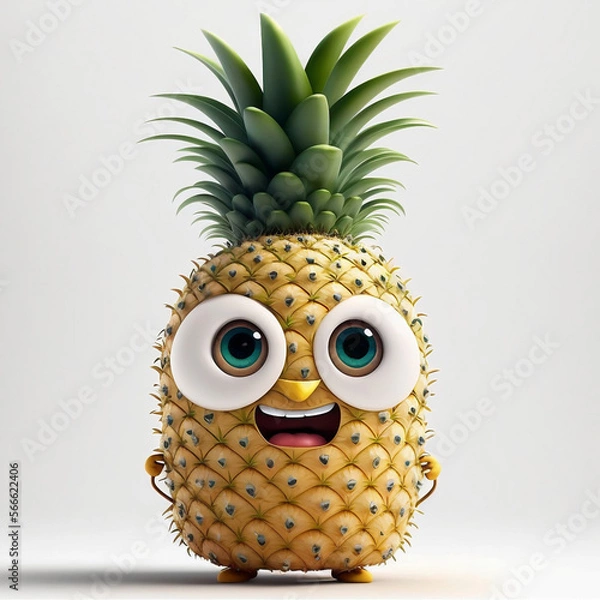 Obraz Cute Pineapple Character