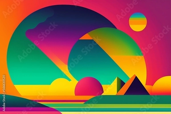 Fototapeta Modern Abstract Background, Backdrop, Design Element, Poster Banner or Flier With Space For Text - Generative AI