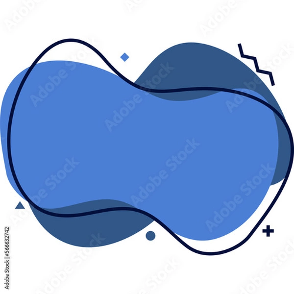 Fototapeta Abstract Memphis Blob Design