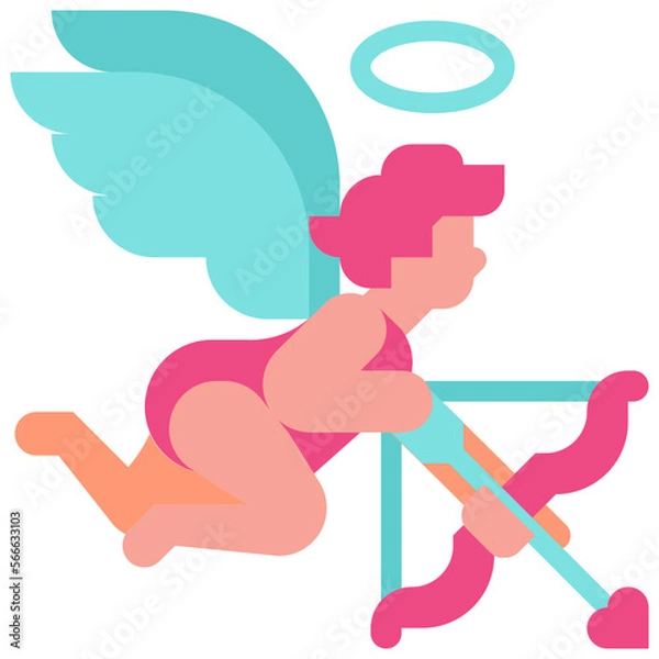 Fototapeta cupid flat icon