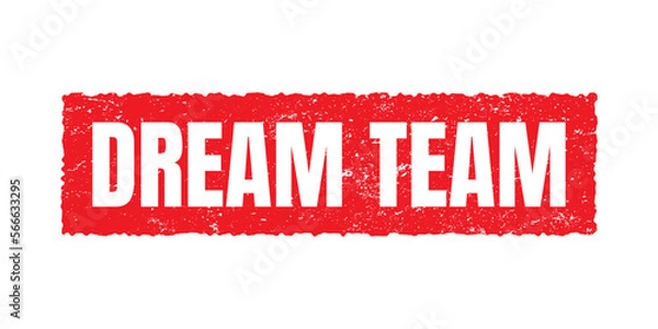Obraz Dream Team Vector Stamp graphic, red color