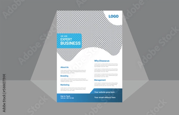 Obraz Modern Business flyer template, Vector file, A4 Size