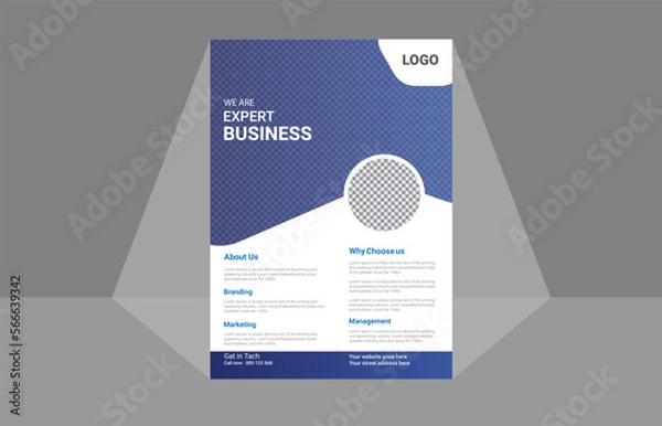 Obraz Modern Business flyer template, Vector file, A4 Size