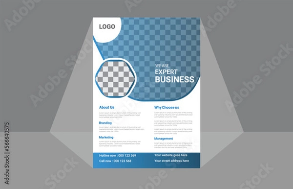 Obraz Modern Business flyer template, Vector file, A4 Size