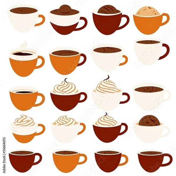 Obraz seamless pattern with cups