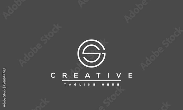 Obraz SG Letter Logo Design. Creative Modern S G Letters icon vector Illustration.