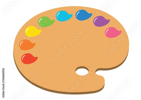 Fototapeta パレットのイラスト_絵具
