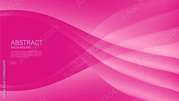 Fototapeta Pink abstract background, pink background for valentine, web background, wave graphic, Geometric vector, Minimal Texture, pink cover design, flyer template, banner, wall decoration, wallpaper