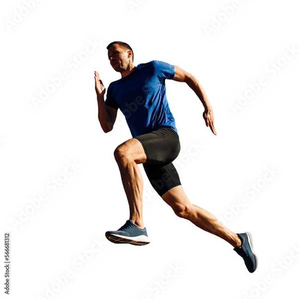 Obraz dynamic running male athlete runner