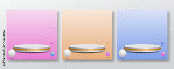 Fototapeta Background with podium for displaying products