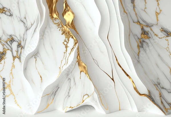 Fototapeta Ai generated white marble background