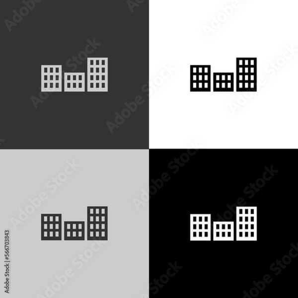 Fototapeta Three Building Logo Template