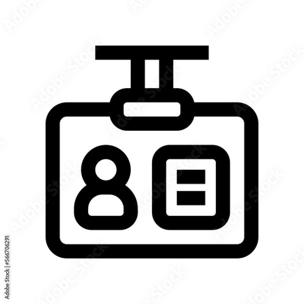 Fototapeta id card icon for your website, mobile, presentation, and logo design.