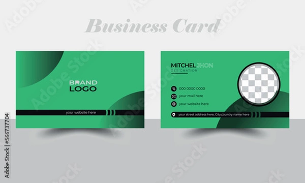 Fototapeta Business card design,  double business card template, modern business card template, creative modern card name card, business corporate for company style.