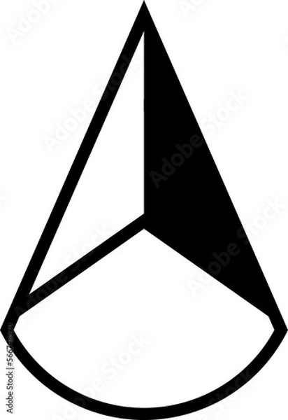 Fototapeta Basic North Arrow Mark Sign Symbol Icon for Map Orientation. Vector Image.