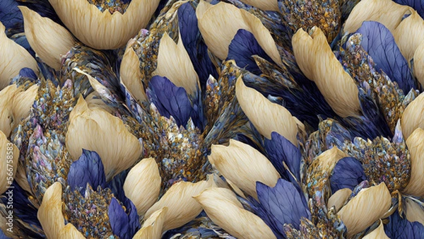 Obraz seamless pattern, abstract floral background. created using generative ai technology