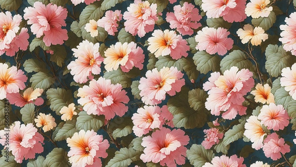 Obraz seamless pattern, abstract floral background. created using generative ai technology