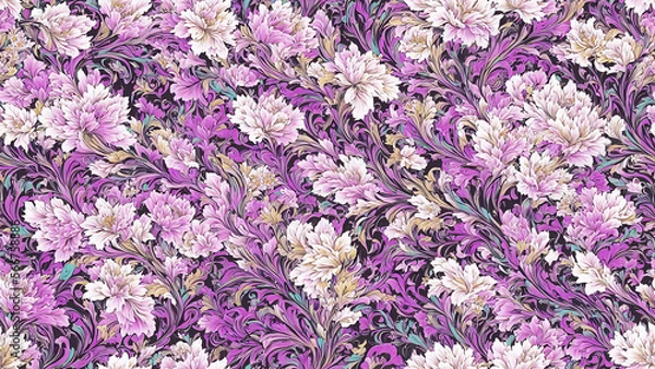 Obraz seamless pattern, abstract floral background. created using generative ai technology